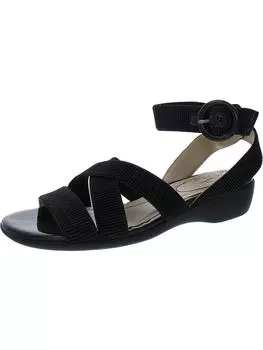 Женские босоножки Temple с ребристым каблуком и открытой пяткой LifeStride, цвет black gore patent