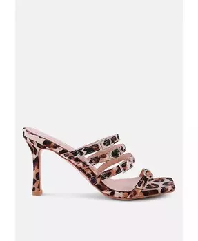 Женские босоножки Times Up на среднем каблуке с пряжкой и стразами London Rag, мультиколор