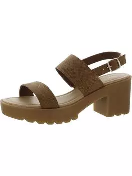 Женские босоножки Vanesaa из искусственной кожи с открытым носком и пяткой Sun + Stone, цвет tan smooth