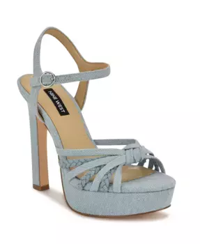 Женские босоножки Waser на платформе с тонкими ремешками и шпилькой Nine West, синий