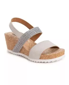 Женские босоножки Wendy на танкетке MUK LUKS, серебро