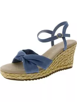 Женские босоножки Wheatley из искусственной кожи на танкетке Anne Klein, цвет denim