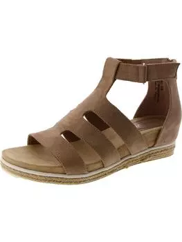 Женские босоножки Zinia из искусственной замши с открытым носком и танкеткой Bella Vita, цвет almond super suede