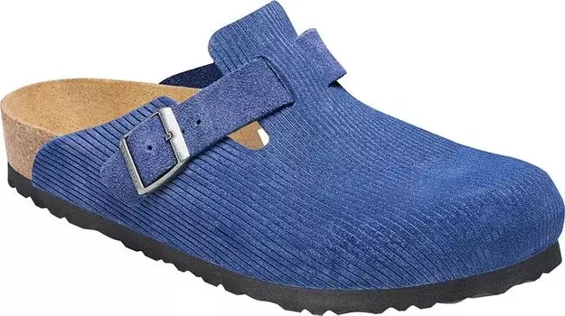Женские бостонские замшевые сабо Birkenstock с тиснением