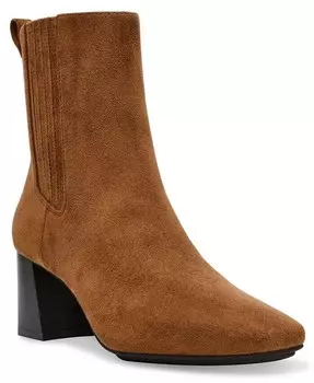 Женские ботильоны Alisia на блочном каблуке Anne Klein, коричневый