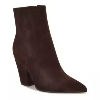 Женские ботильоны Ariza на устойчивом каблуке Nine West, цвет dark brown suede