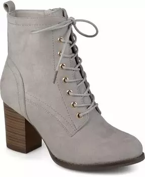 Женские ботильоны Baylor Lace Up Stacked Heel Journee Collection, серый