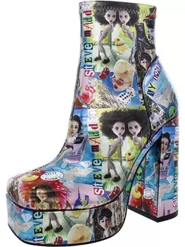 Женские ботильоны Bianca с металлизированным принтом Steve Madden, цвет Comic Print