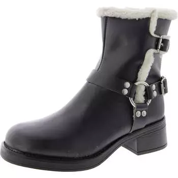 Женские ботильоны Brixton с застежкой-молнией и круглым носком Steve Madden, цвет black distressed