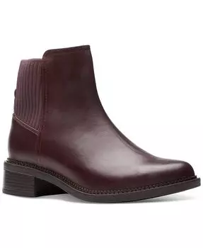 Женские ботильоны челси Maye Palm без шнурков Clarks, красный