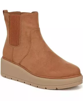 Женские ботильоны челси Nice Day Max-Up на платформе с выступами на подошве Dr. Scholl's, коричневый