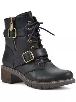 Женские ботильоны Crank из искусственной кожи на шнуровке White Mountain, цвет black/smooth