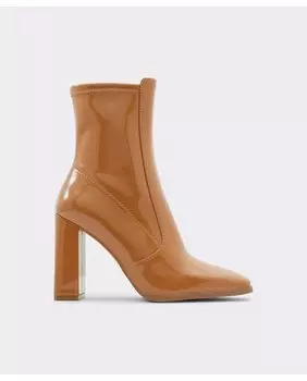 Женские ботильоны цвета Camel с квадратным носком Aldo, коричневый