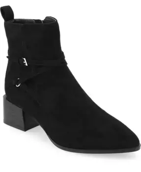 Женские ботильоны Estelle на трапециевидном каблуке Journee Collection, черный