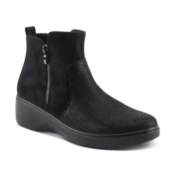 Женские ботильоны Flexus by Spring Step Yancey на танкетке с боковой молнией, черный