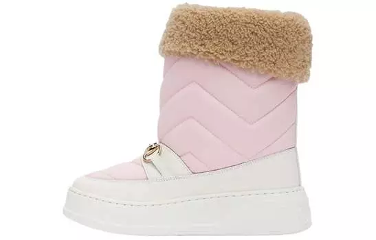 Ботинки Gucci Ankle женские, белый / розовый