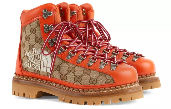 Ботинки мужские The North Face x Gucci, оранжевый / коричневый