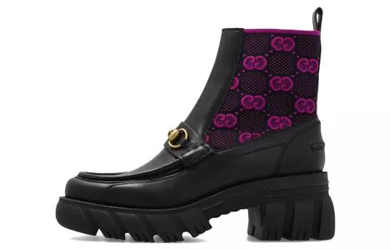 Ботильоны женские Gucci Supreme, черный / фиолетовый
