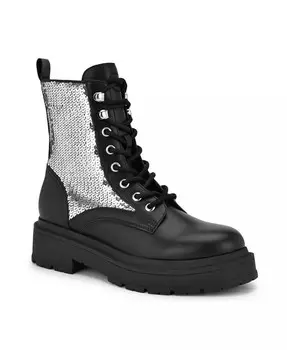 Женские ботильоны Heidy со шнуровкой до щиколотки с круглым носком Nine West, черный