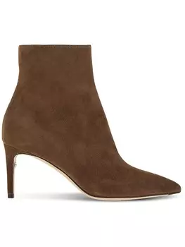 Женские ботильоны Imogen из искусственной замши с острым носком Salvatore Ferragamo, цвет Muschio/Suede