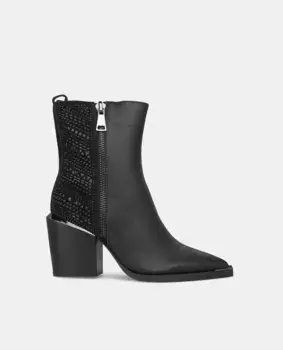 Женские ботильоны из блестящей кожи Alma en Pena, черный