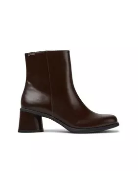 Женские ботильоны из гладкой коричневой кожи Camper, коричневый