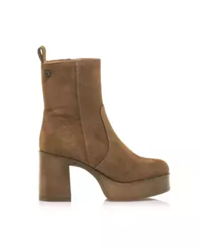 Женские ботильоны из кожи или замши Mustang, цвет Camel