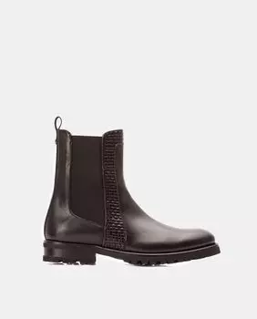 Женские ботильоны из натуральной кожи теленка черного цвета Farrutx, черный