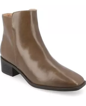 Женские ботильоны из пеноматериала Cappri Tru Comfort с квадратным носком и молнией внутри Journee Collection