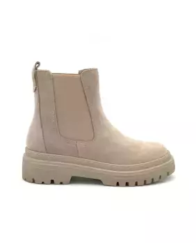 Женские ботильоны из замши на резинках KELARA, бежевый