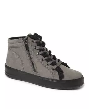 Женские ботильоны Kinsley Sport из пеноматериала с молниями и кружевом Dearfoams, серый