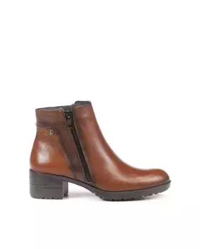 Женские ботильоны на боковой молнии из кожи Fluchos, коричневый