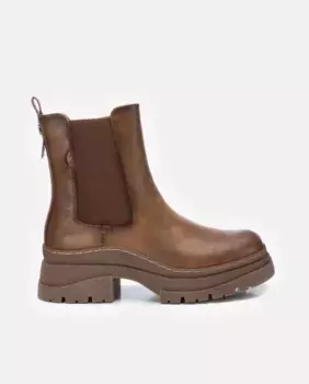 Женские ботильоны на боковой резинке и молнии Refresh, коричневый