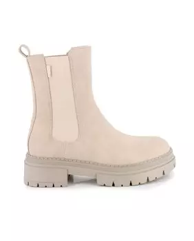 Женские ботильоны на боковой резинке и платформе Blogger, бежевый