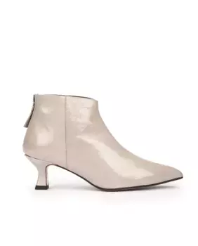 Женские ботильоны на каблуке и тонком носке Pedro Miralles, серый