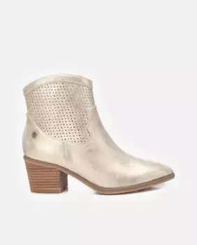 Женские ботильоны на каблуке и застежке-молнии Refresh, золотой