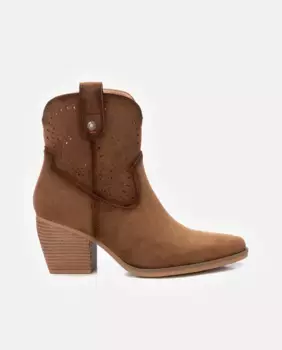 Женские ботильоны на каблуке и застежке-молнии Refresh, коричневый