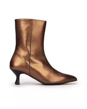 Женские ботильоны на каблуке с боковой молнией Pedro Miralles, золотой