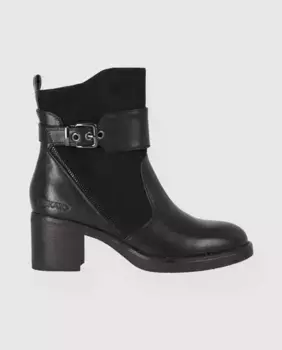 Женские ботильоны на каблуке с декоративной пряжкой и застежкой-молнией Chika10, черный