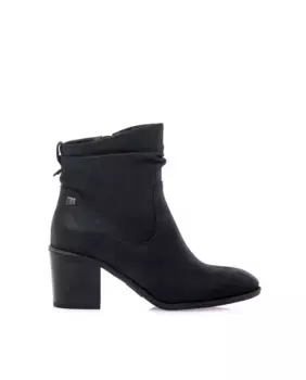 Женские ботильоны на каблуке с широким каблуком и мятой голенищем Mustang, черный
