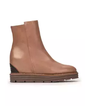 Женские ботильоны на платформе и внутренней танкетке Weekend by Pedro Miralles, светло-коричневый