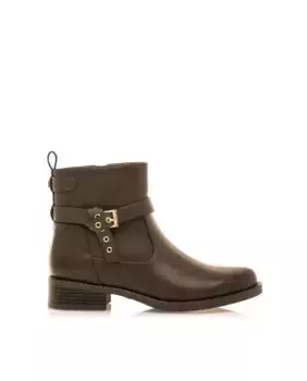 Женские ботильоны на плоской подошве с перекрестными ремешками Mariamare, коричневый