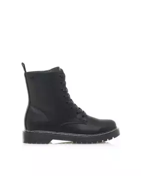 Женские ботильоны на плоской подошве в стиле милитари с зубчатой подошвой Mustang, темно-серый