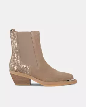 Женские ботильоны на резинке и с блестками Alma en Pena, бежевый