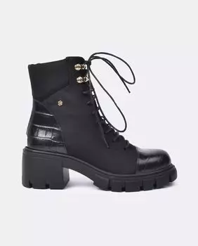 Женские ботильоны на шнуровке черного цвета Cupl, черный