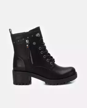 Женские ботильоны на шнуровке и боковой молнии Refresh, черный