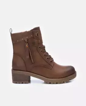 Женские ботильоны на шнуровке и боковой молнии Refresh, цвет Camel