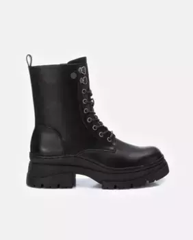 Женские ботильоны на шнуровке и боковой молнии Refresh, черный