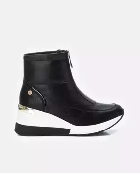 Женские ботильоны на танкетке и застежке-молнии Xti, черный