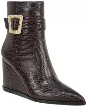 Женские ботильоны на танкетке с пряжками Weslie Sam Edelman, коричневый